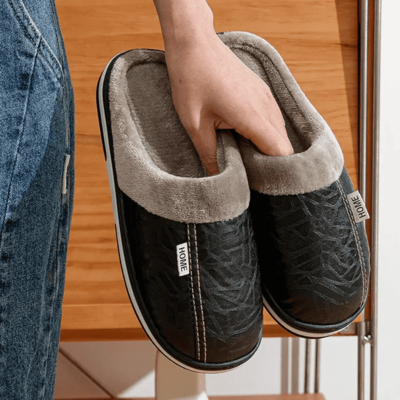 Pantufa Ortopédica de Couro - Interior Peluciado [Antiodor]