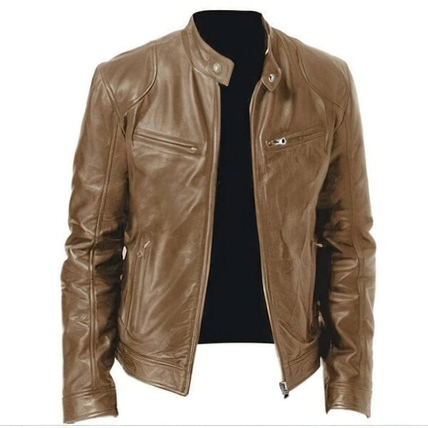 Jaqueta de Couro Masculina Estilo Racer – Model Thor