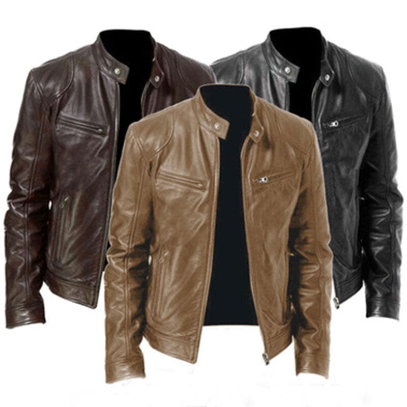 Jaqueta de Couro Masculina Estilo Racer – Model Thor