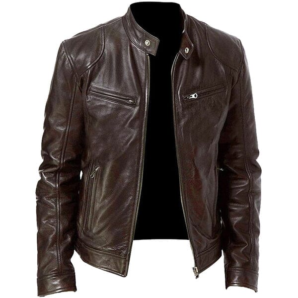 Jaqueta de Couro Masculina Estilo Racer – Model Thor