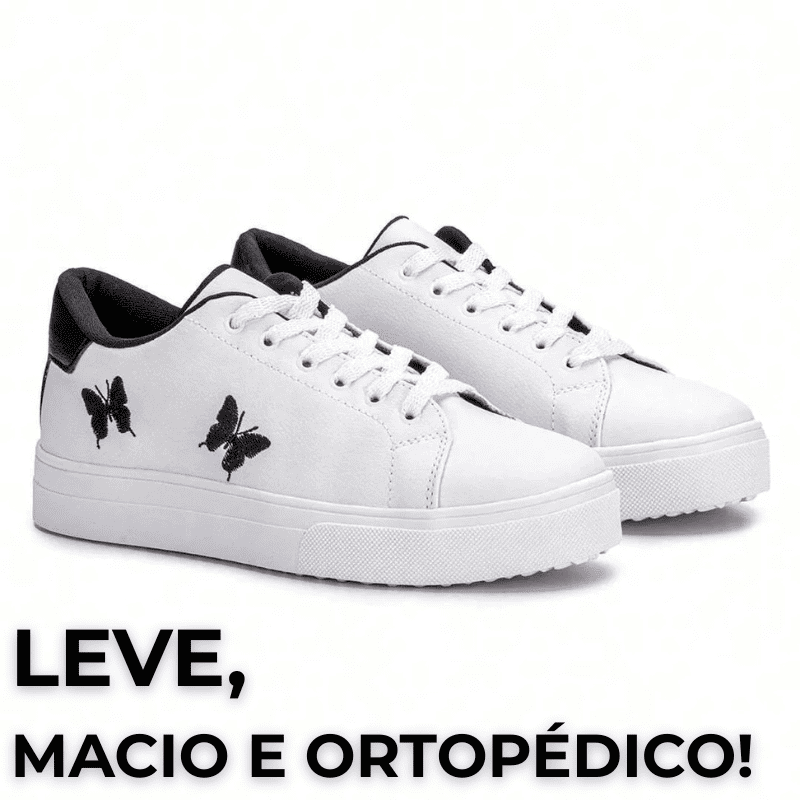 Tênis Feminino Ortopédico Borboleta